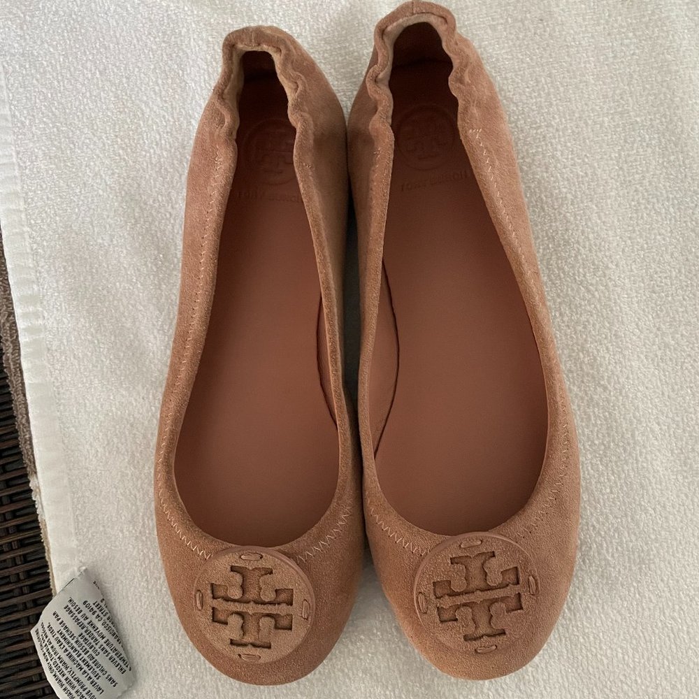 Tory Burch Minnie Flats NWOB-Malva suede
